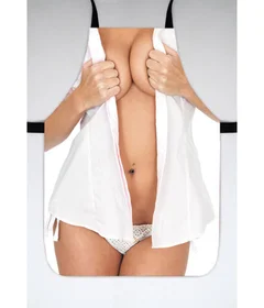 фартук, белая рубаша